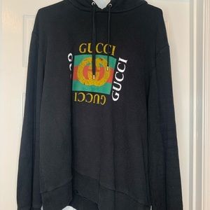 Gucci black logo hoodie heavy 100% Authentic 3xl